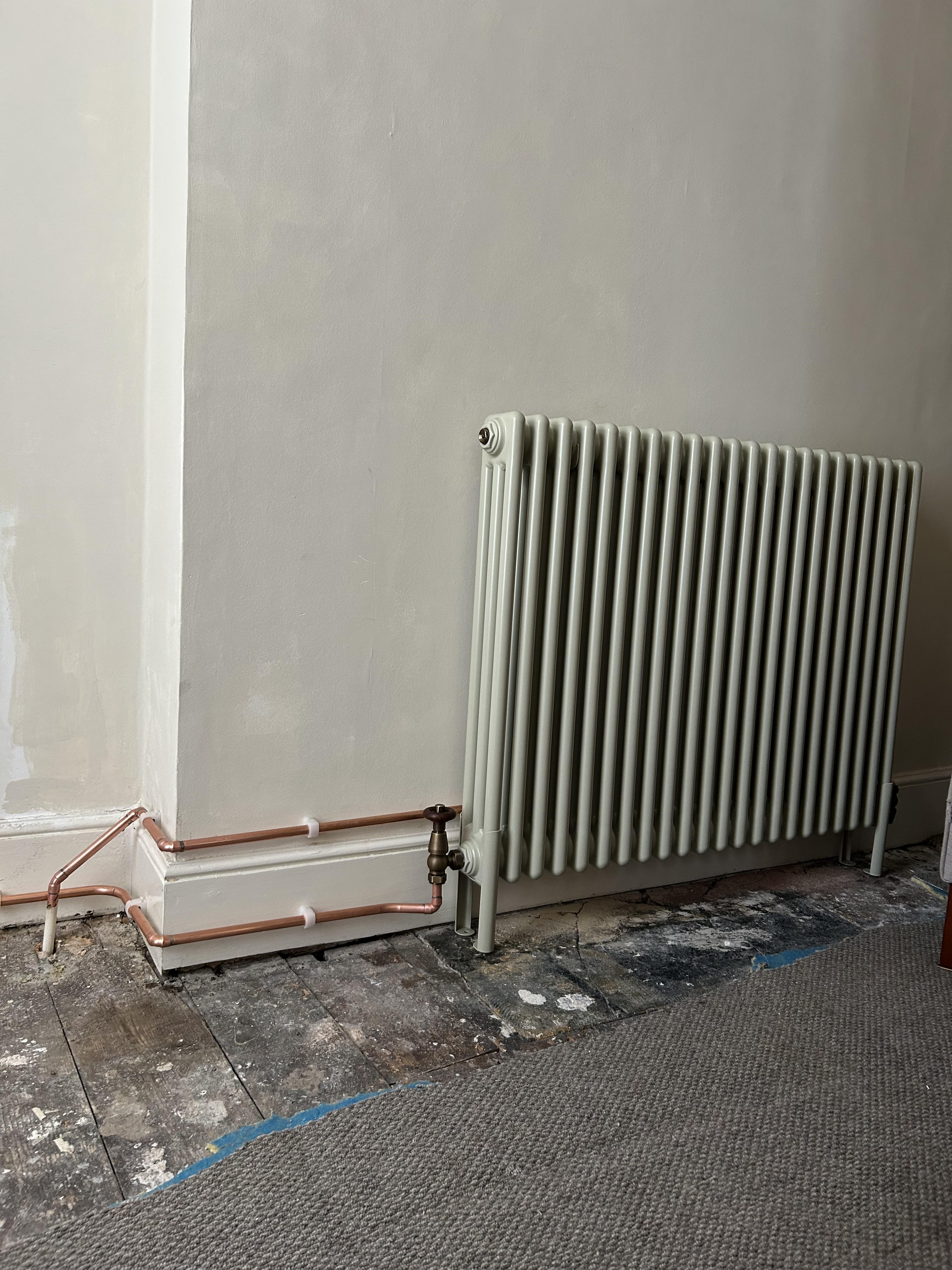 Radiator installation by Flow Plus Plumbing in North London